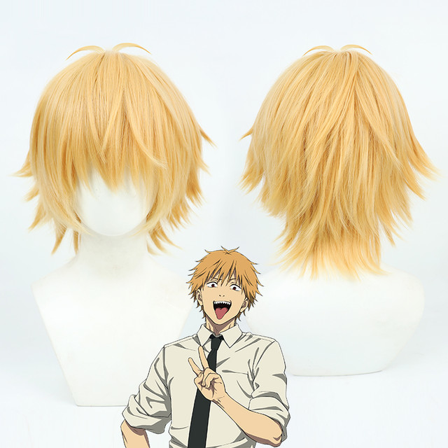 Anime Chainsaw Man Denji Cosplay Wig Short Golden Heat Resistant Hair  Halloween Party Role Play Wigs + Wig Cap - AliExpress